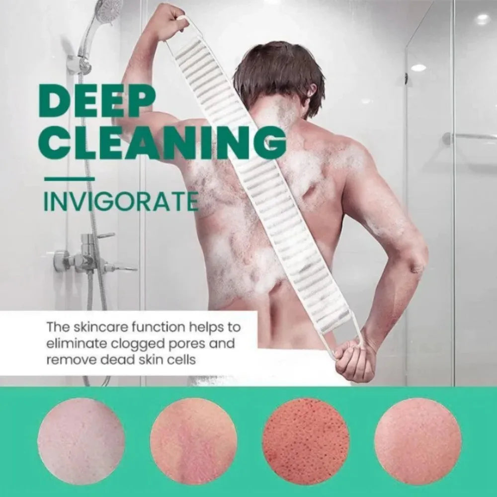 Korean Exfoliating Back Scrubber Bath Belt Deep Mud Clean Body Washcloth Japanese Rear Scrub Pull Strap Shower Towel