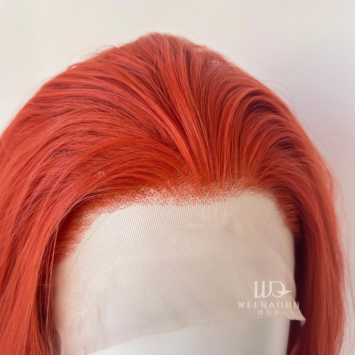 Orange Red  13x4 Synthetic Lace Front Wigs for Women Cosplay Shoulder Length Short Curly Synthetic Wigs Layers Ponytails