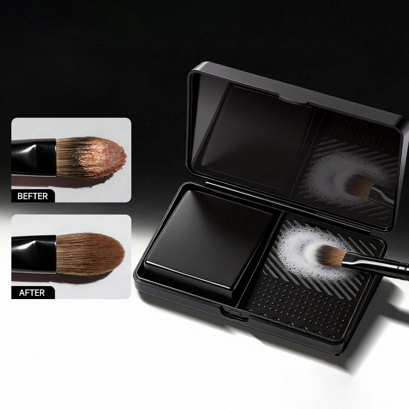 Bonna Mini Washing Board Storage Box Gear for Makeup Brushes and Puffs Cleaning Soap Washing Tools