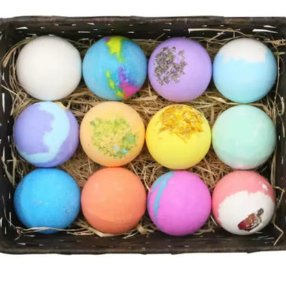 12pcs 20g/60g Bath Set Sea Salt Bath Essential Oils Softening Keratin for Foot Spa Relaxing Gift Box for Women Men