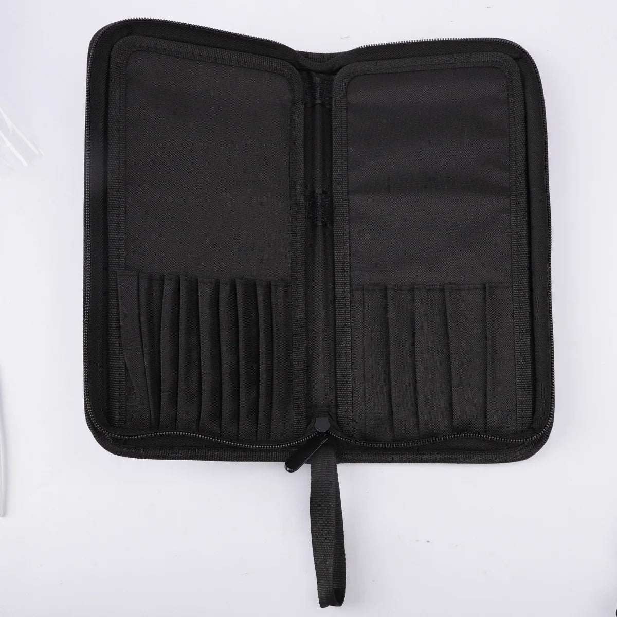 Large Black Foldable Makeup Bag 14-40 Hole Storage Organizer for Beauty Brushes Cosmetic Pouch with Handles
