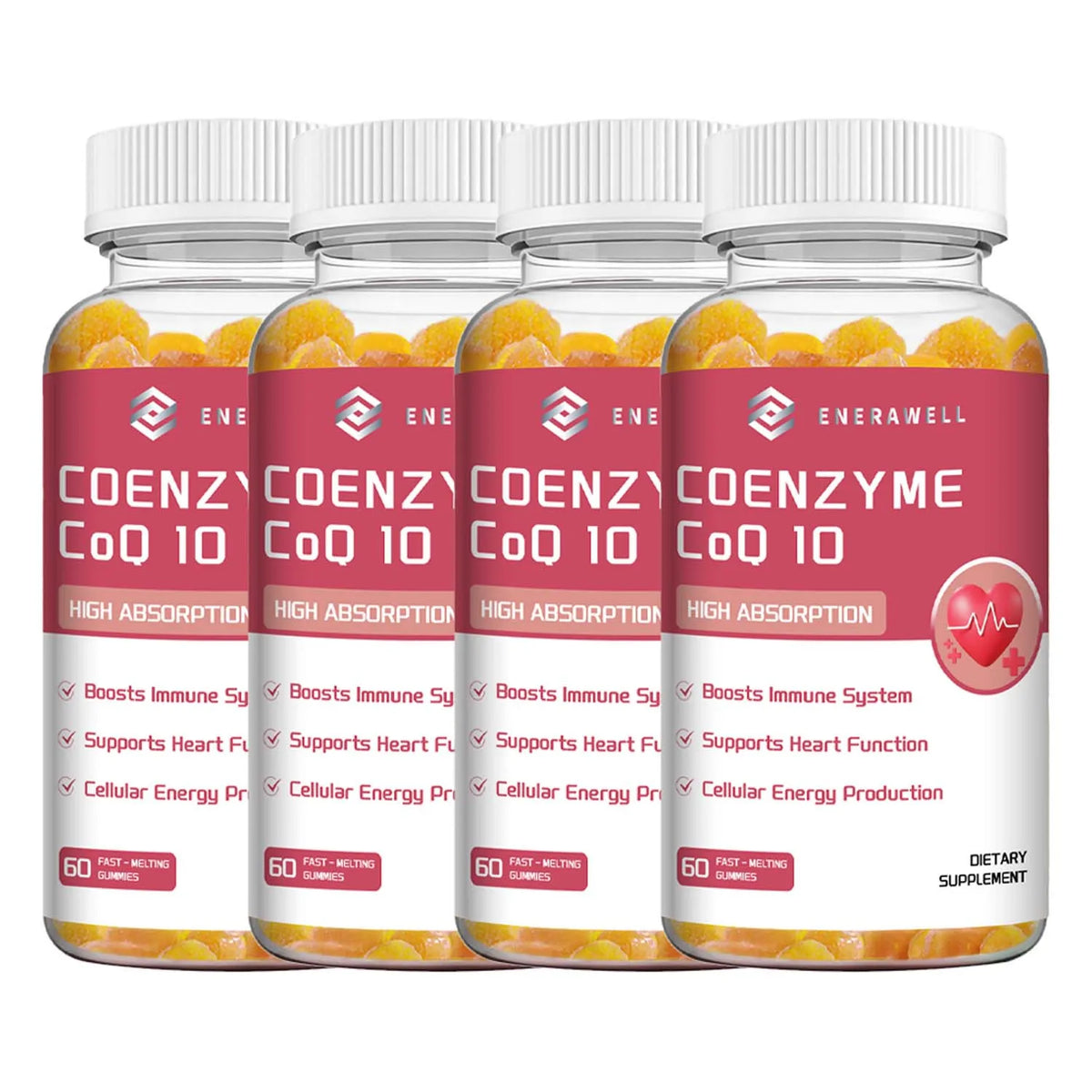 Organic Coenzyme Q10 Gummies - Supports Energy Production, Core System Health, Supports Immunity - Dietary Supplement