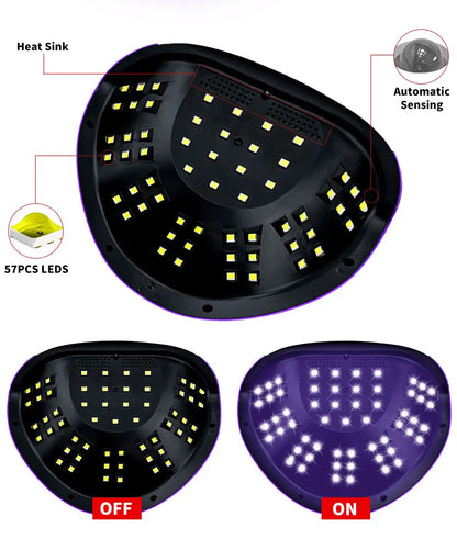 Professional UV LED Nail Lamp for Drying Nails, Gel Varnish Dryer with 57/36 LEDs, Ice Lamp for Manicure Art Salon Tools