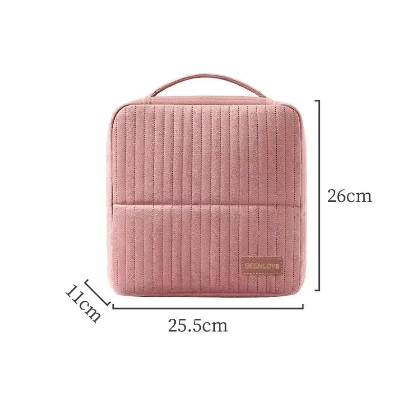 Vertical Makeup Bag for Travel,Upright Makeup Bag Large Capacity Portable Cosmetic Women Portable Cosmetic Case