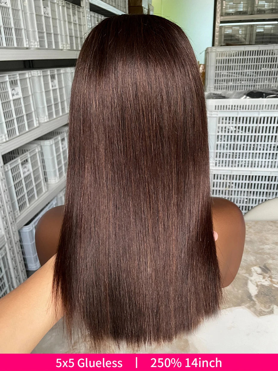 20 22 24 Inch 5x5 Transparent Bone Straight #2 Color 13x4 13x6 Lace Frontal Wig 250 Density Vietnamese Human Hair Wigs For Women