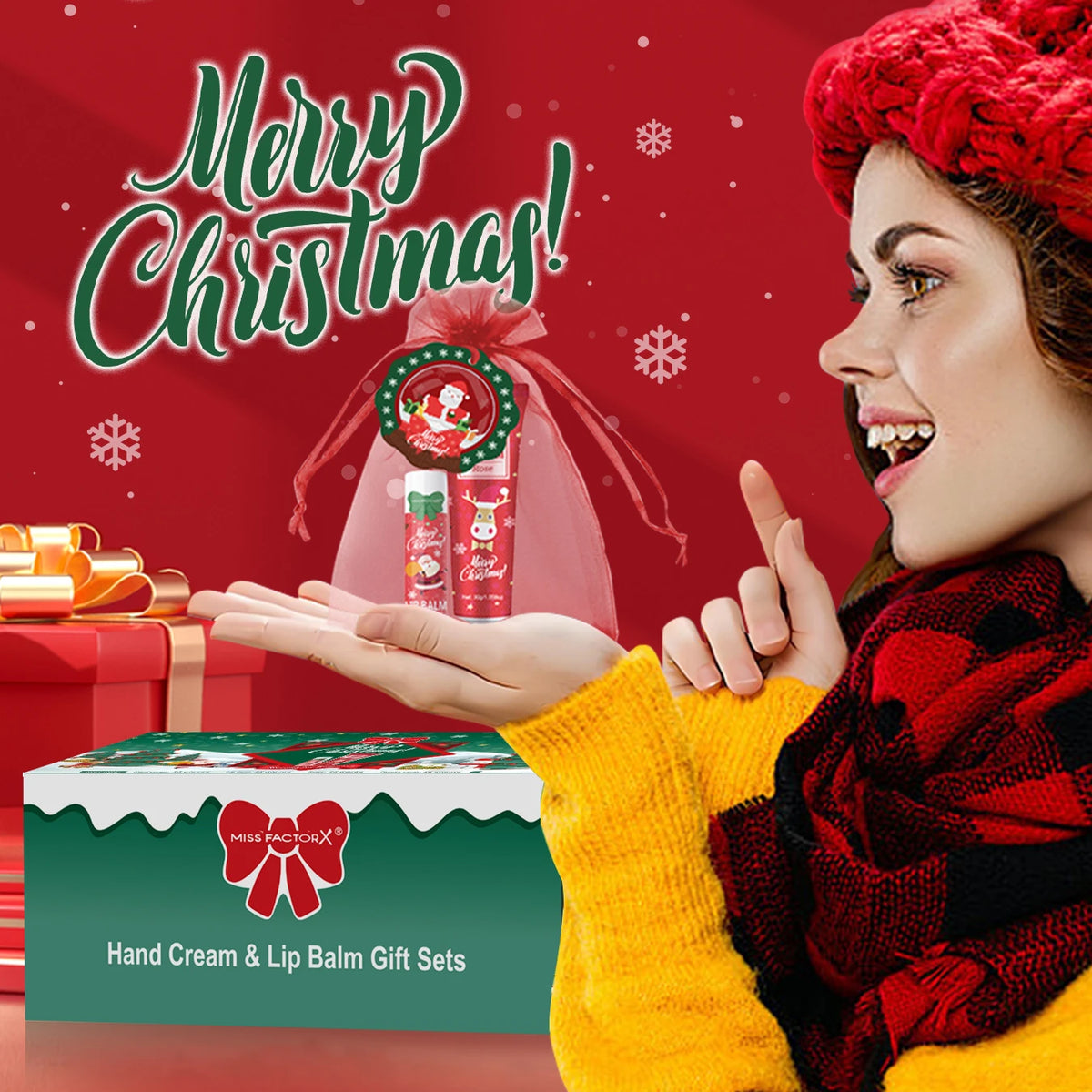 30 Sets per Box. Assorted Moisturizing Lip Balms and Hand Creams. Perfect for Christmas Giveaways and New Year Gifts.