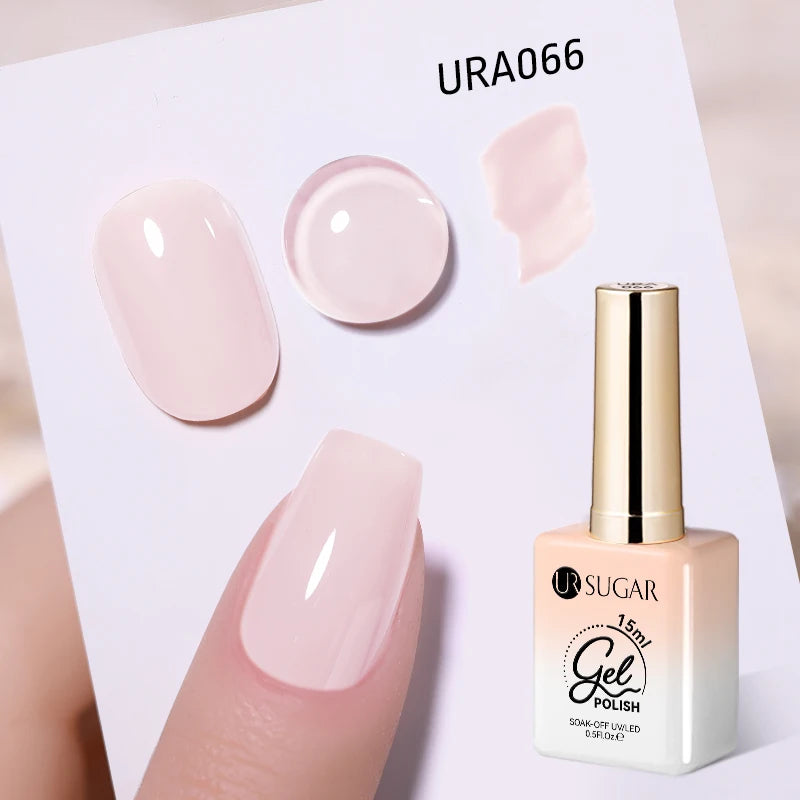 UR SUGAR 15ml Gel Nail Polish Neon Blue Red Green Pastal Nude UV/LED Soak Off No Wipe Nail Gel Polish Suitable For Summer Autumn