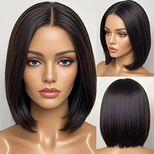 2026 New Ready To Wear Glueless Bob Straight Human Hair Wigs Wear And Go Lace Wigs