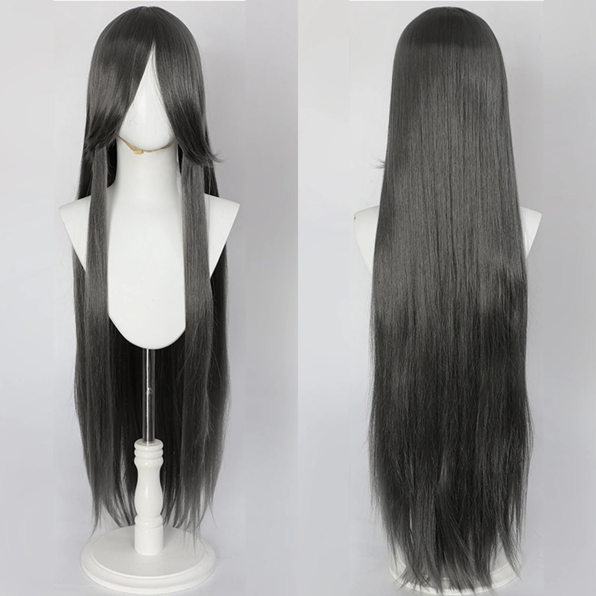 100CM Long Straight Wig With Bangs Synthetic Cosplay Wig For Women Pink Purple Cosplay Wigs for Party For Halloween