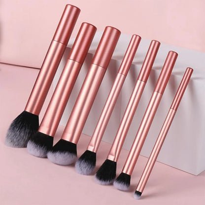 8 PCS Long‑Handle Makeup Brush Set, Multi‑Color Ultra‑Soft Brushes, Powder Blush Eyeshadow Brushes for Beginners