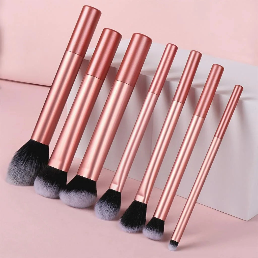 8 PCS Long‑Handle Makeup Brush Set, Multi‑Color Ultra‑Soft Brushes, Powder Blush Eyeshadow Brushes for Beginners