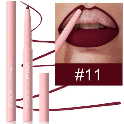Twist Up Lip Liner Lipstick Pen Multipurpose Powder Blusher Velvet Matte Waterproof Lip Contour Non Stick Cup Lip Rouge Makeup
