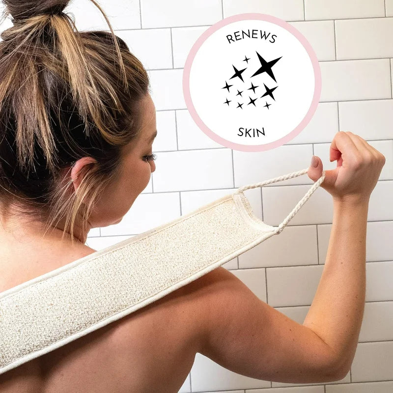 1/2pcs Natural Soft Exfoliating Loofah Bath Shower Unisex Massage Spa Scrubber Sponge Back Strap Body Skin Health Cleaning Brush