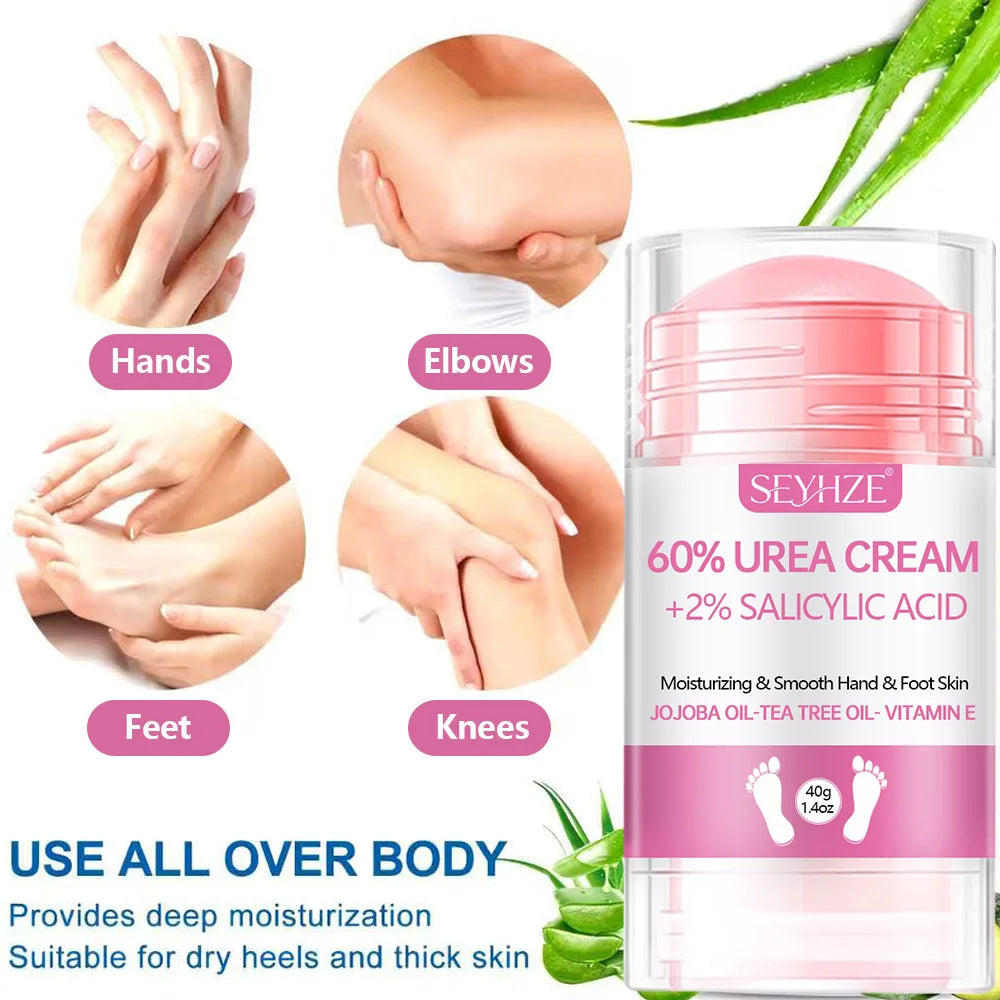 SEYHZE 60% Urea & Salicylic Acid Hand And Foot Cream Intensive Moisturizing with Jojoba Aloe Vera Coconut Oil & Tea Tree 40g