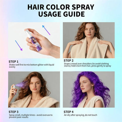 Sevich New Style Hair Color Spray One-Time Hair Color Instant Hair Salon Hair Care Styling Product For Men and Women 5 Color