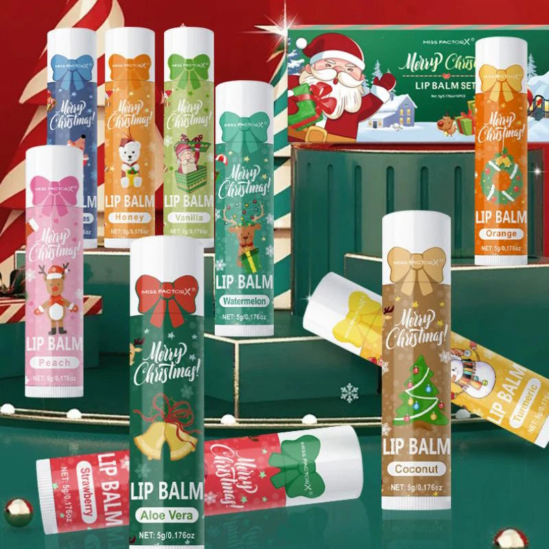 Christmas Limited Lipstick Case 10pcs Plant Extract Multi Flavor Moisturizing  Repairing Lip Dryness Lipstick Gift To Women New