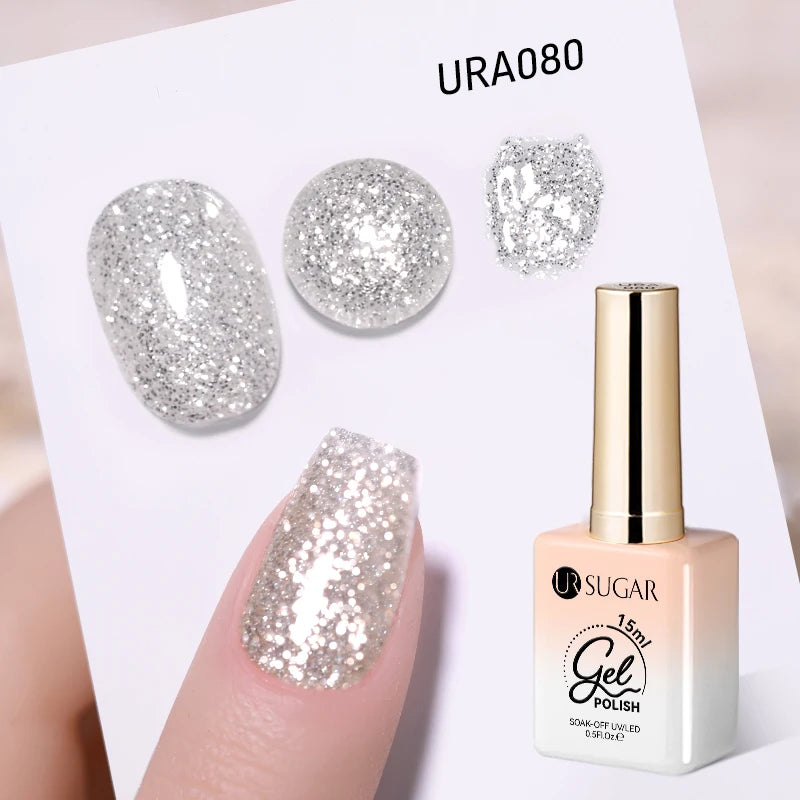 UR SUGAR 15ml Gel Nail Polish Neon Blue Red Green Pastal Nude UV/LED Soak Off No Wipe Nail Gel Polish Suitable For Summer Autumn