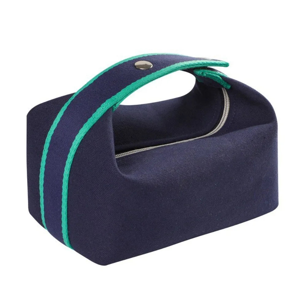 Trendy Large Capacity Cosmetic Storage Bag Portable Handheld Makeup Pouch Canvas Travel Storage Bag Cosmetic Storage