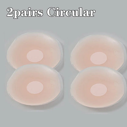 12pcs Women Invisible Nipple Cover Stickers Self-adhesive Chest Breast Petals Silicone Lift Up Paddings Reusable Patch Bra Pads