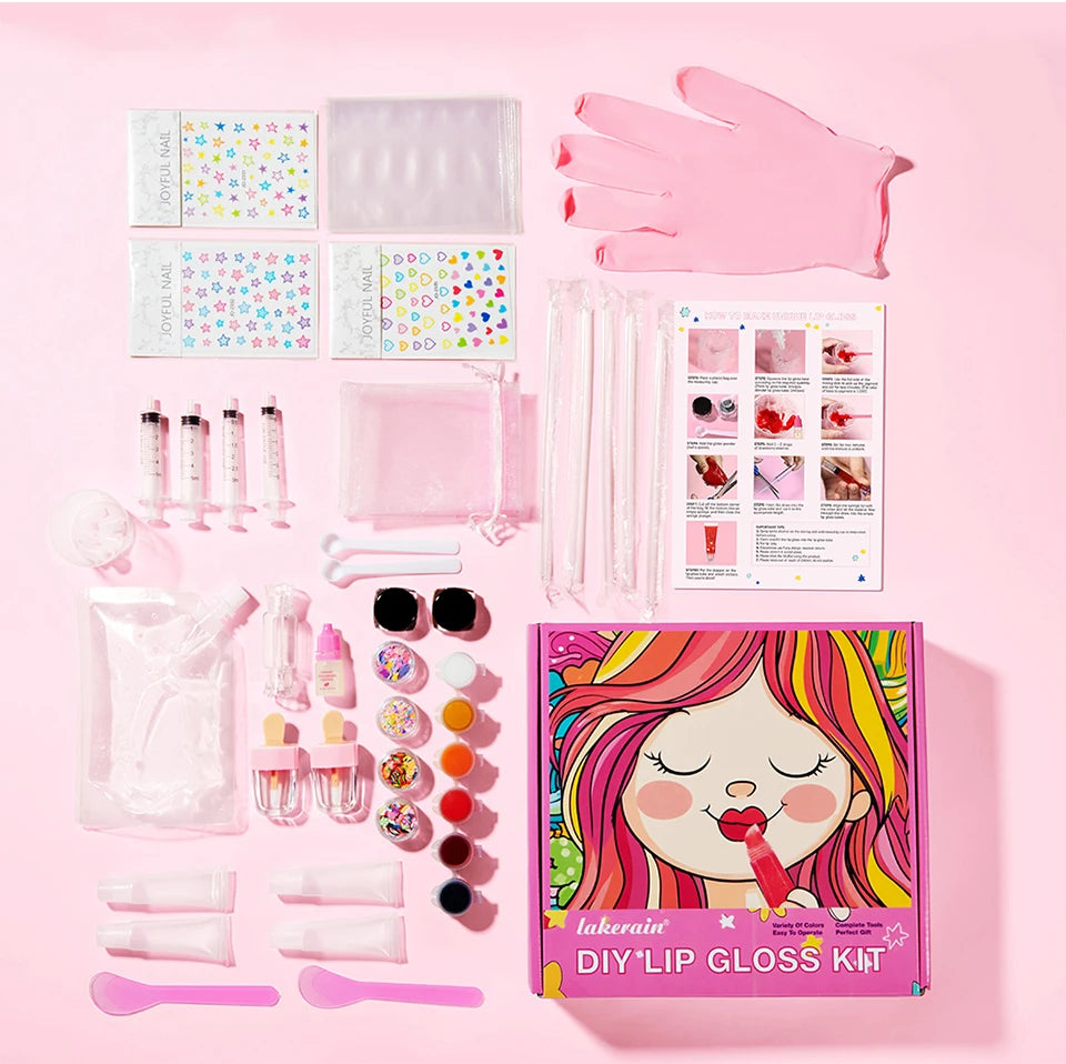Lip Gloss Base Set for Kids Gifts Lip Gloss Making Kit Diy Lip Gloss Kit Moisturizing Nourish Lip Gloss Pack Set Cosmetics