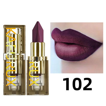 Two Tone Glitter & Matte Lipstick Purple Black Lip Stick Discolocration Sexy Red Rose Moisturizing Lip Makeup Lip Tint Lip Glos