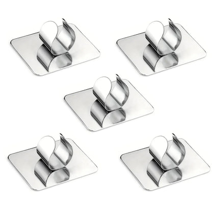 Stainless Steel Makeup Mixing Palette with Ring Portable Metal Tray for Foundation & Nail Art Reusable Cosmetic Organizer Plate