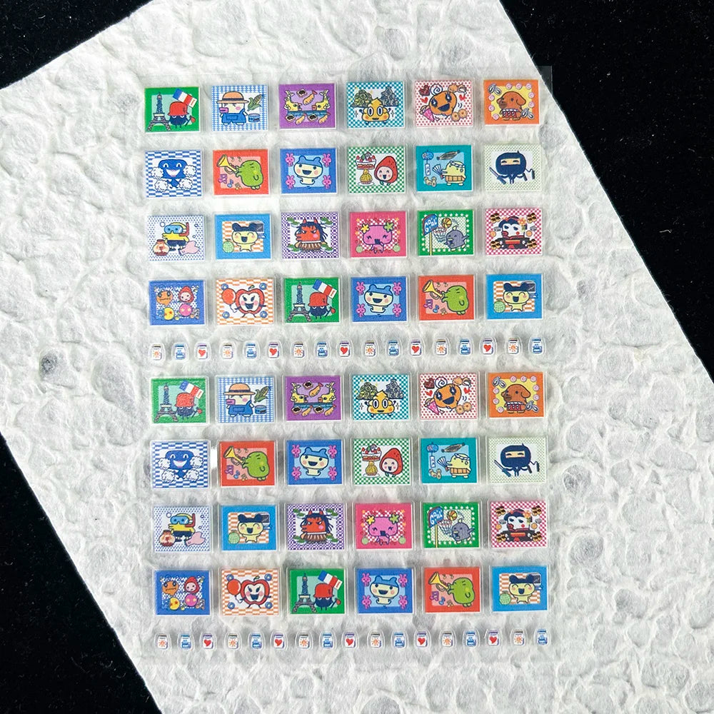Cute Y2k Stytle Pvc Ancient Small Animals Adhesive Stickers Nail Art Waterproof Diy Charms Loptop Phone Case Scrapbook Sticker