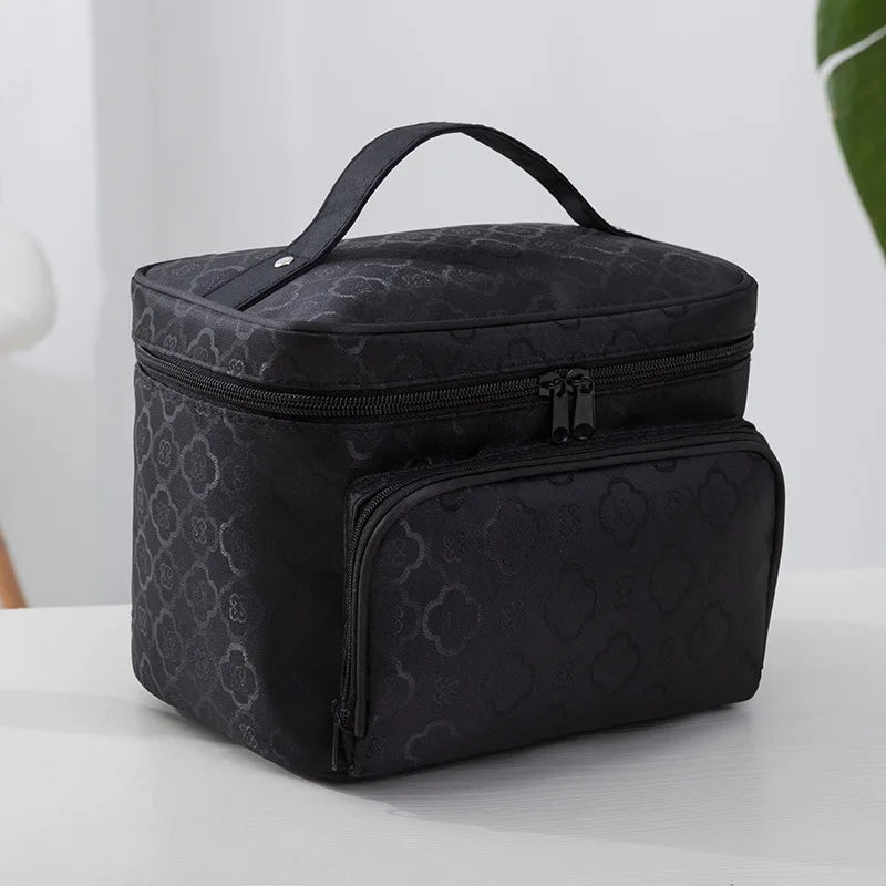 Brand Design New Large Capacity Flower Cosmetic Bag Zipper Cosmetic Box Storage Organizers Travel Toiletry Makeup Bag SZL806