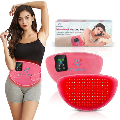 Astarexin 156 LEDs Red Light Infrared Therapy Menstrual Belt, Heating Pad for Period Cramps, Waist & Abdomen Pain Relief