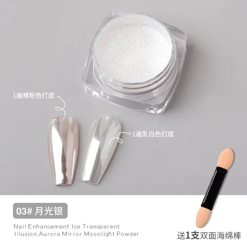 5ML/Jar Silver Metallic Painting Gel Nail Polish Sparkling Glitter Nail Art Gel Varnish Mirror Effect UV Gel Polish Manicure Art