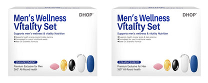 DHOP Men's Vitality Daily Supplement Pack Oyster Maca Cistanche Tablets Ashwagandha NMN DHA Capsules for Men's Energy Support