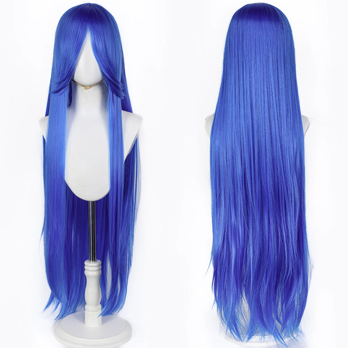 100CM Long Straight Wig With Bangs Synthetic Cosplay Wig For Women Pink Purple Cosplay Wigs for Party For Halloween