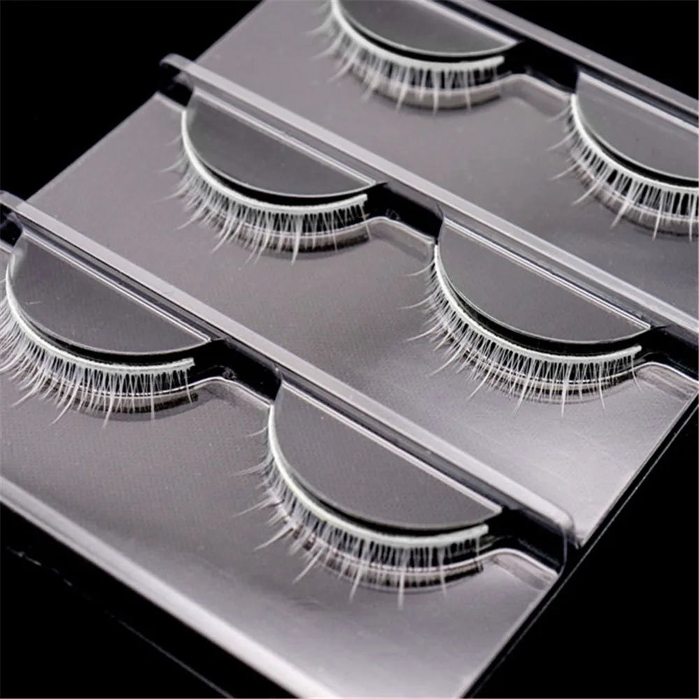 Eye Makeup Tools Halloween White Lashes Masquerade Party Natural Look False Eyelashes Reusable Cosplay White Eyelashes