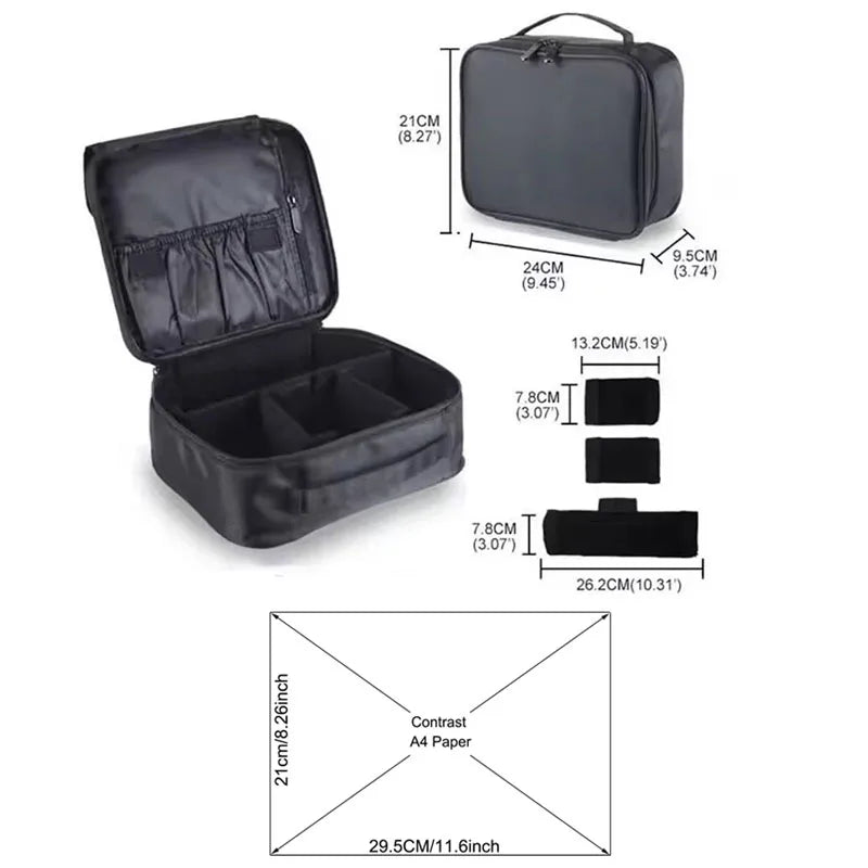 Portable Professional Makeup Case Waterproof Travel Makeup Bag Female Beauty Nail ToolBox For Women Cosmetic Organizer