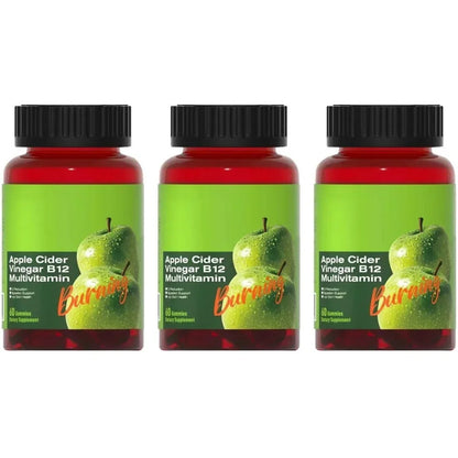 Apple Cider Vinegar B12 Gummies Digestive Comfort Multivitamin Boost Metabolism for Men Women Free Vegan Gluten-Free 60 Gummies