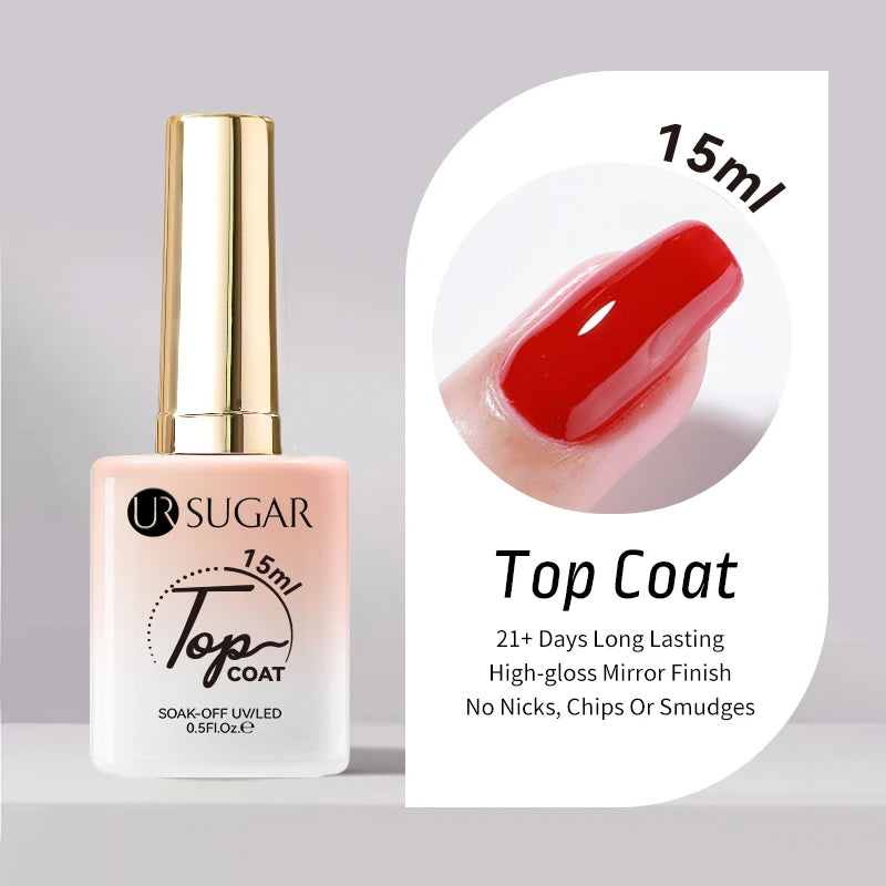UR SUGAR 15ml Gel Nail Polish Neon Blue Red Green Pastal Nude UV/LED Soak Off No Wipe Nail Gel Polish Suitable For Summer Autumn