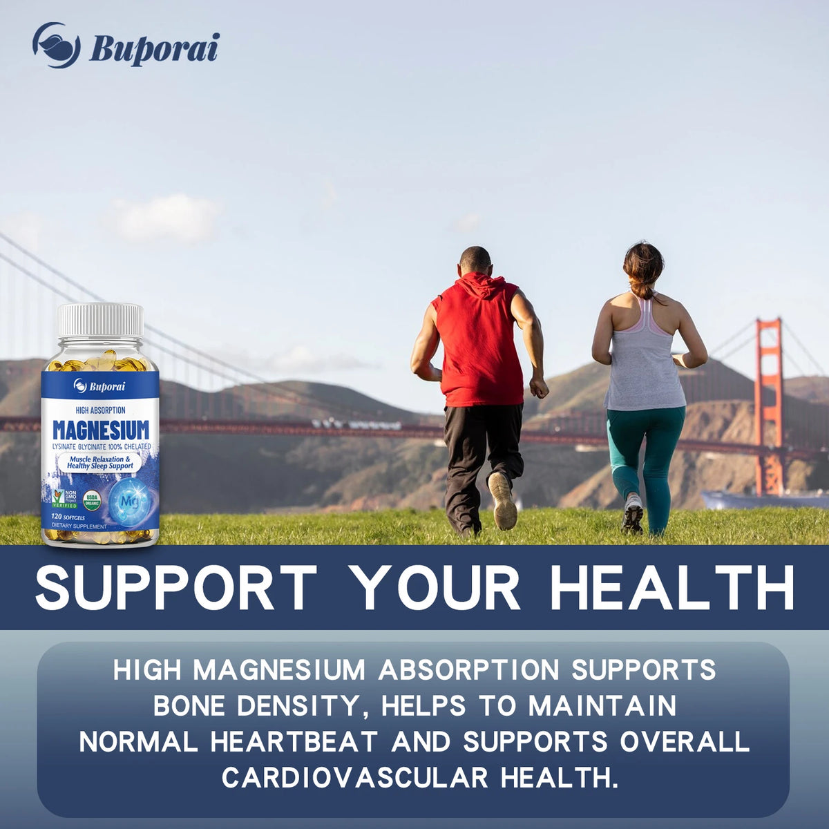 Highly Absorbable Magnesium - Supports Bone Density and Muscle Relaxation, Promotes Healthy SleepSupplements