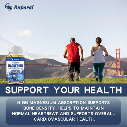 Highly Absorbable Magnesium - Supports Bone Density and Muscle Relaxation, Promotes Healthy SleepSupplements