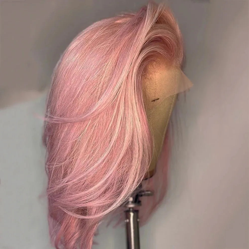 613 Blonde 13x4 Hd Lace Front Wig Layered Straight Natural Hairline Glueless Synthetic High Quality Cheap Lace Wig For Women