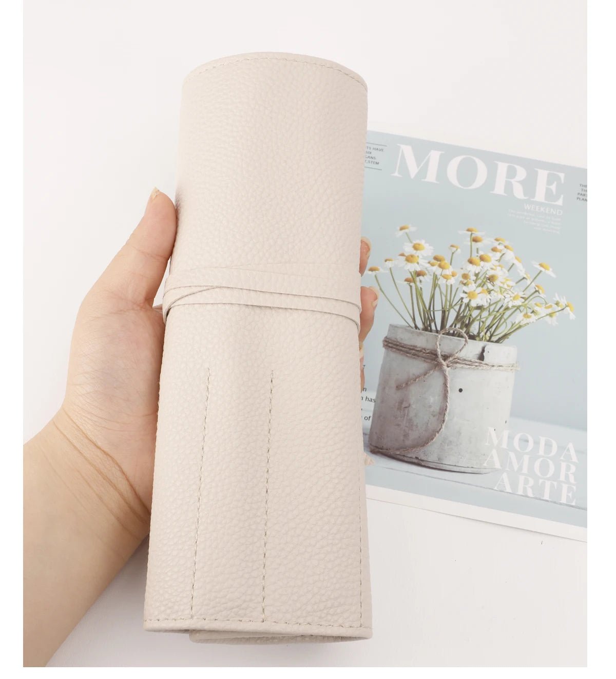 Roll Up Makeup Brush Holder, Makeup Brush Organizer, Travel Makeup Brushes Bag Cosmetic Bags Pouch For Women Eyebrow Brushes