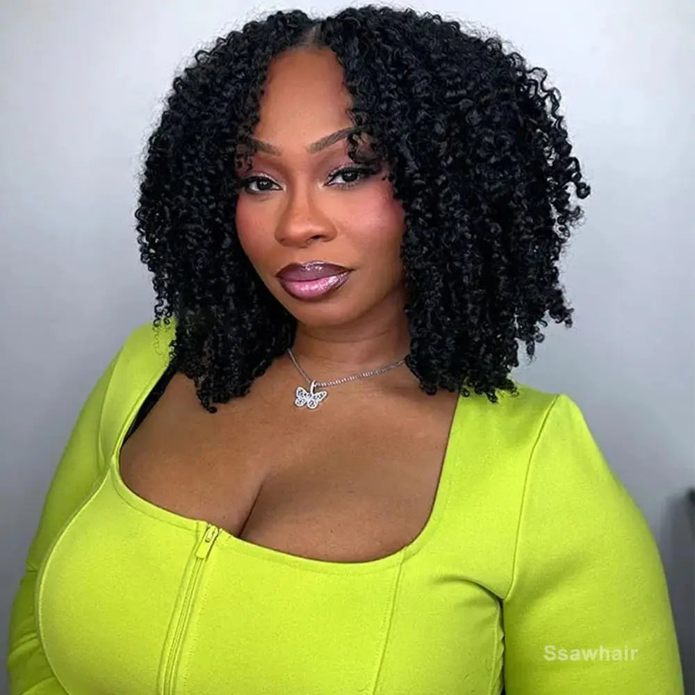 120g 240g Afro Kinky Curly Crochet Human Hair Knotless Pre-Separated Crochet Feather Hair Extensions Curly 100% Human Hair