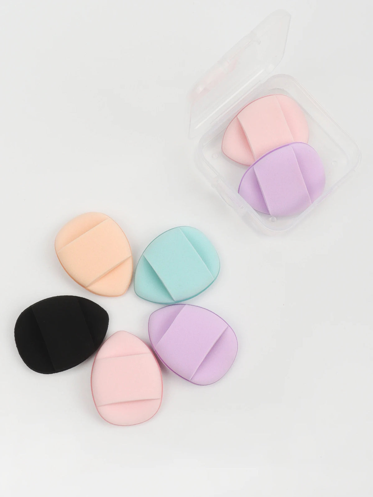 5Pcs Mini Finger Puff Foundation Small Air Cushion Powder Sponge Face Concealer Bb Cream Cosmetic Applicator Makeup Tools