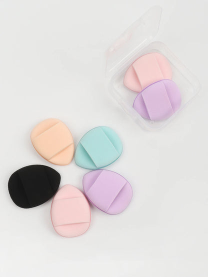 5Pcs Mini Finger Puff Foundation Small Air Cushion Powder Sponge Face Concealer Bb Cream Cosmetic Applicator Makeup Tools