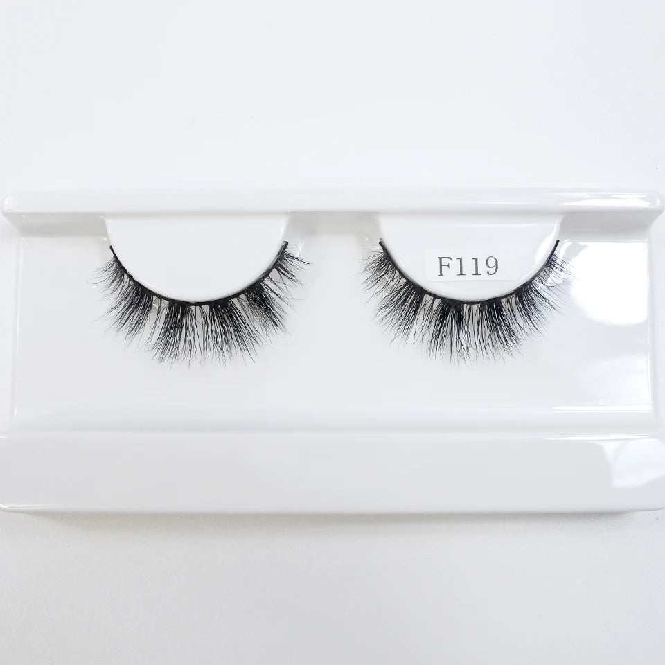 Natural Mink Lashes High Quality Fashion Classic Soft Full Strip Lashes Makeup 12mm Short Mink Eyelashes