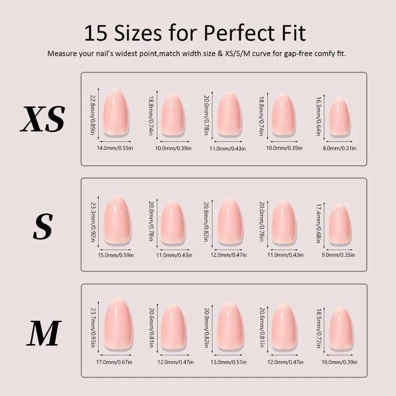 24PCS Christmas Red Almond Press on Nails Sweet 3D Gingerbread Man Xmas Tree Snowflake Design False Nails Wearable Acrylic Nails