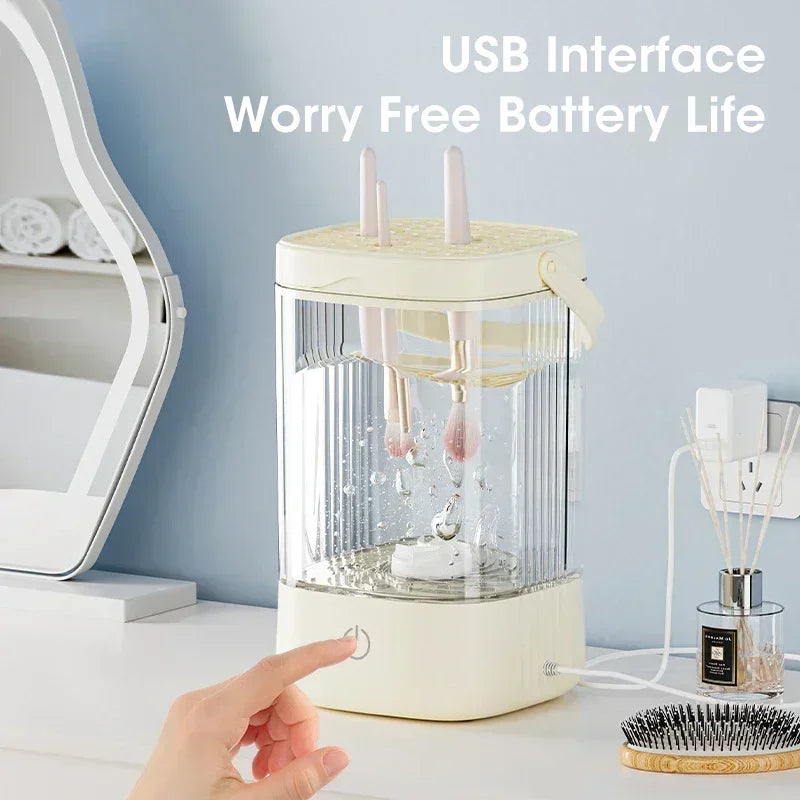 3 In 1 USB Electric Makeup Brush Cleaner Portable Makeup Brushes Lazy Cleaning Brush Tool Automatic Makeup Brush Cleaning
