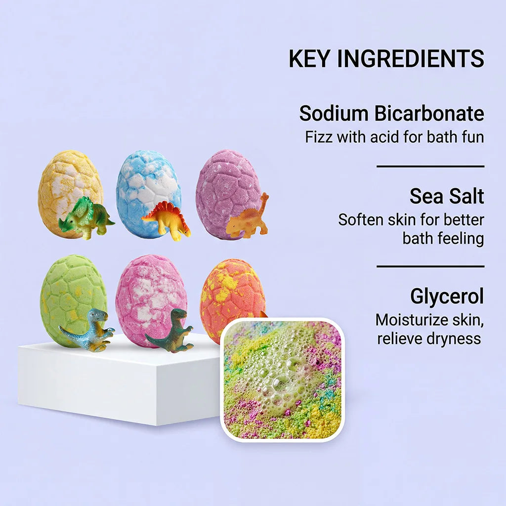 Dinosaur Egg Bath Toys Inside Surprise Toys Rich Bubble Funny Shower Relaxing Colorful Bath Experience Kids Friendly Kids Gifts