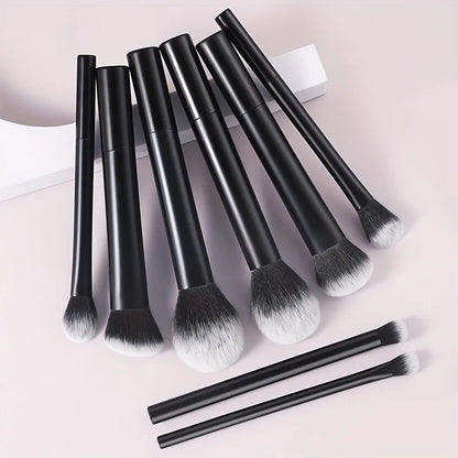 8 PCS Long‑Handle Makeup Brush Set, Multi‑Color Ultra‑Soft Brushes, Powder Blush Eyeshadow Brushes for Beginners