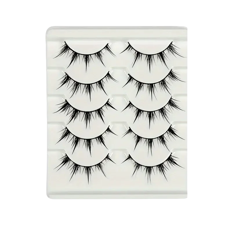 Anime Style False Eyelashes, Dramatic Demon Cartoon Design, Reusable D-Curve Lashes, Perfect for Anime Fans & Daily Wear