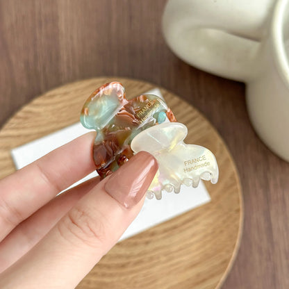 3.5CM Elegant France Acetate Leopard Hair Claw Small Size Sweet Style Hair Clip Shark Clip Women Hair Accessories Headwear